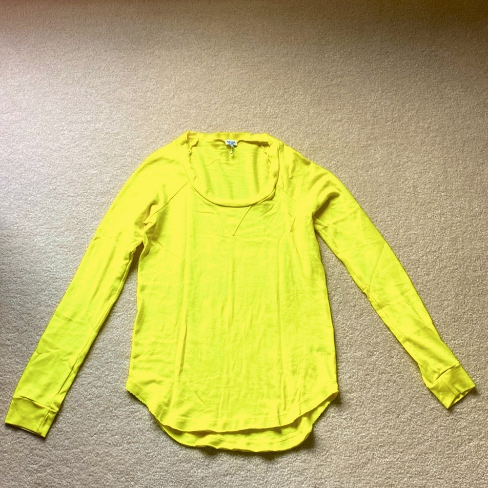 New Splendid yellow scoop neck shirt top XS